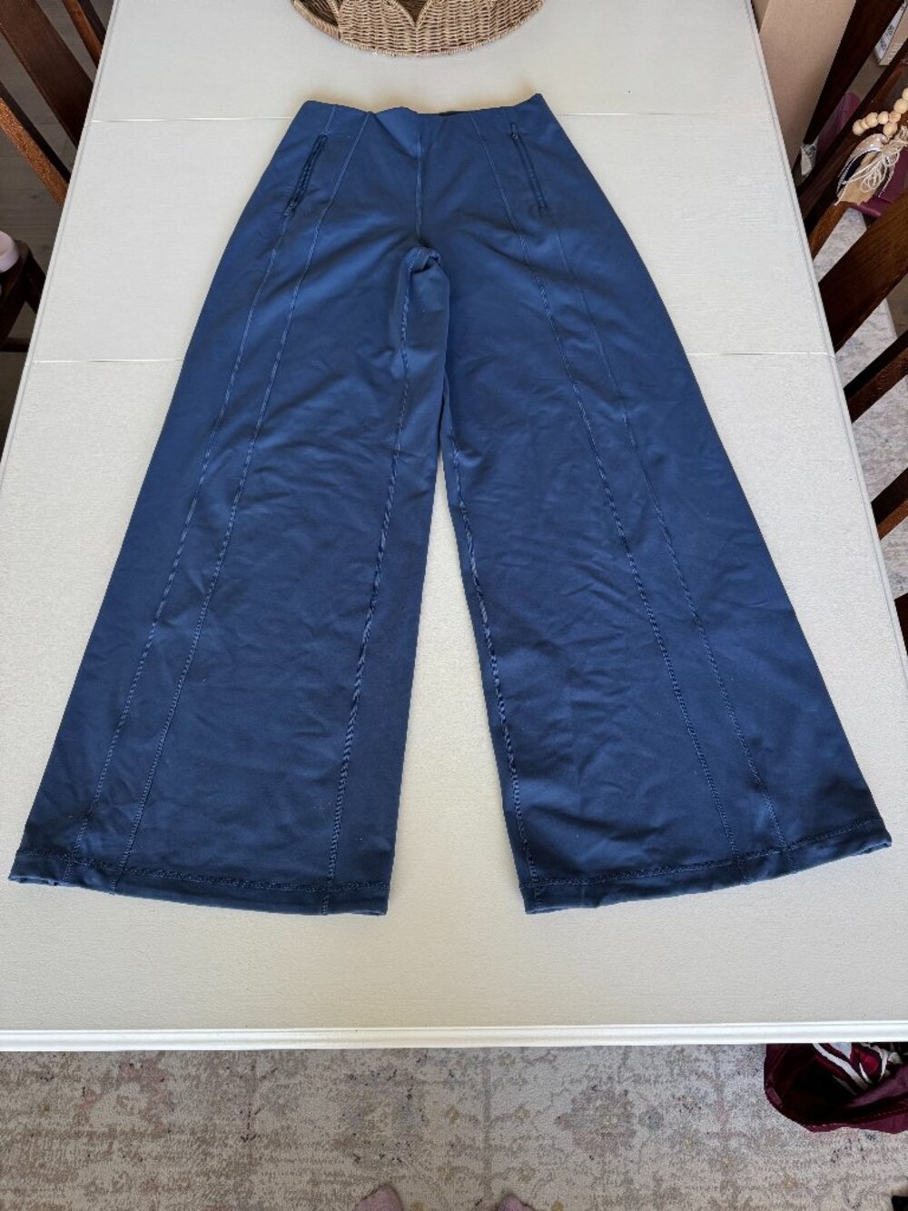 Lululemon Define High-Rise Wide-Leg Pant Luon Blue Twill Size Medium Athleisure